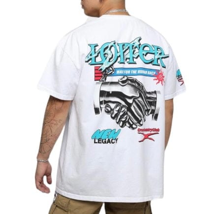 Loiter New Legacy Ultra Premium Vintage Tee (White)