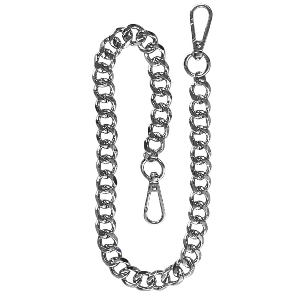 Jewelry Essentials Solid 14mm Cuban Link Pant Chain (Silver) BKC-209S