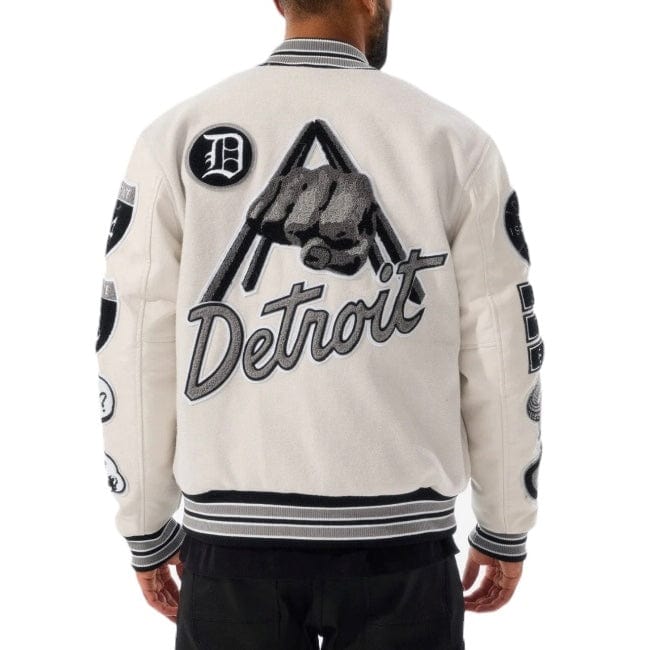 Jordan Craig Motown Varsity Jacket (Cream) 91651