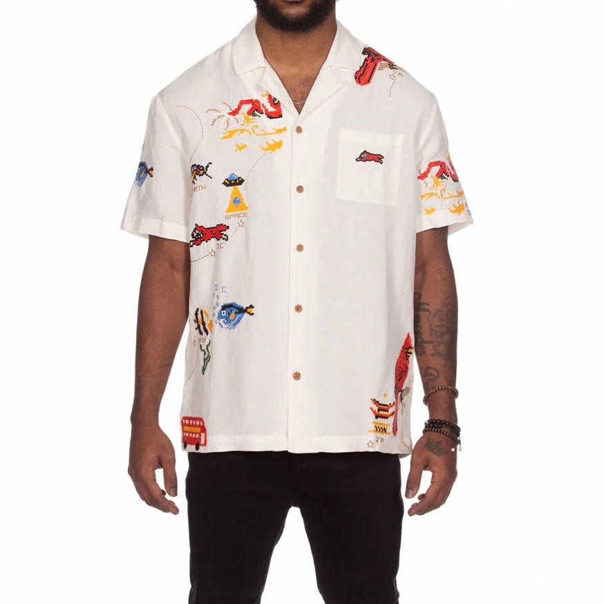 Ice Cream The Traveler SS Woven Shirt (White) 441-4601