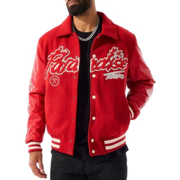 Jordan Craig Paradise Tour Varsity Jacket (Red) 91632