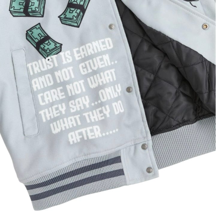 Reason Brand Trust Varsity Jacket (Light Grey) RER5-011
