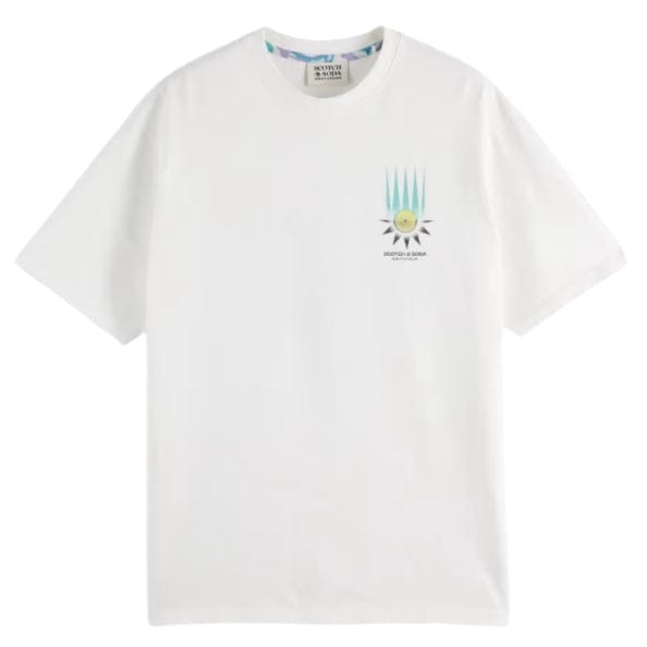 Scotch & Soda Relaxed-Fit Printed Artwork T-Shirt (White) 180050