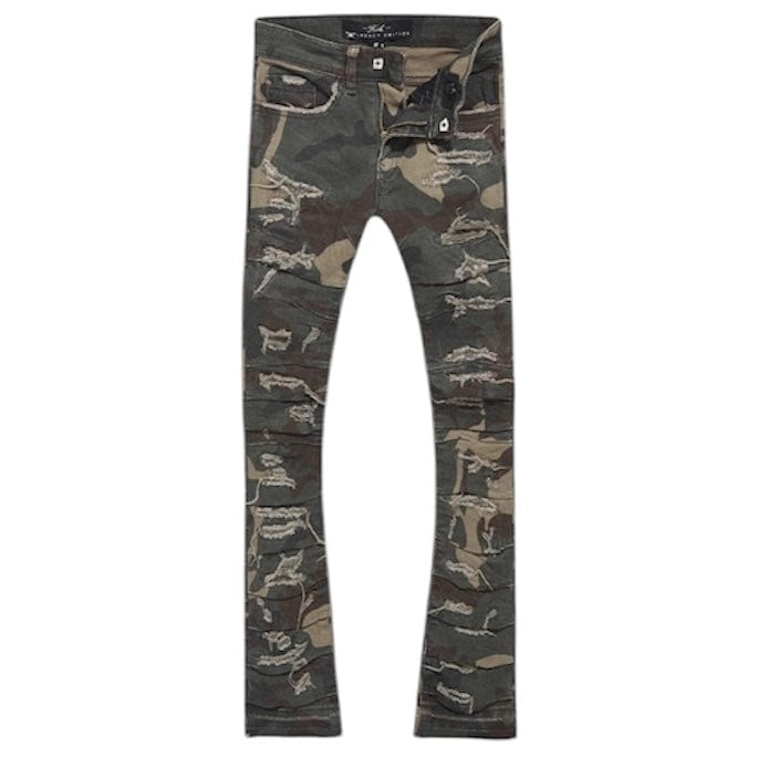 Kids Jordan Craig Stacked Ripple Effect Pants (Woodland) JTF1157CK