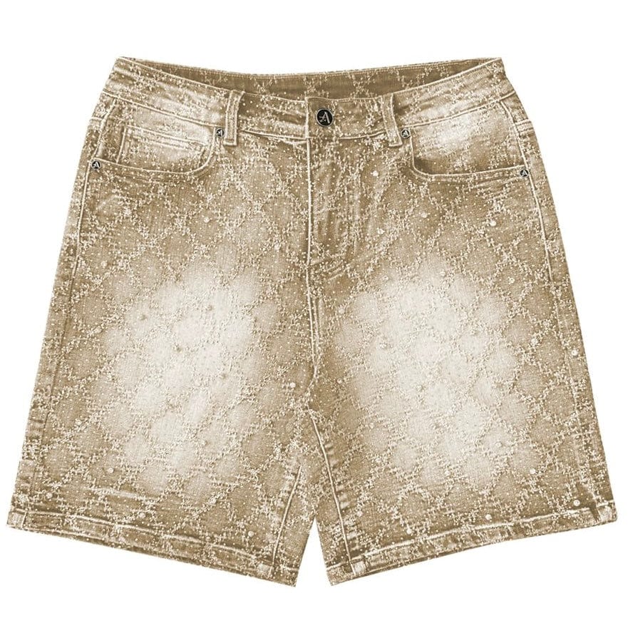 Almost Someday Gemstone Denim Jorts (Tan Wash) QS2-004