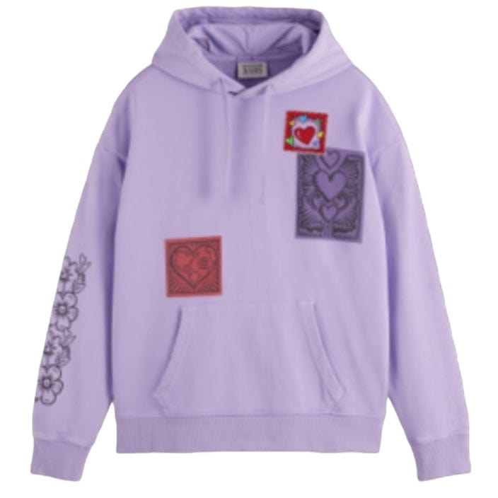 Scotch & Soda Burton Morris Artwork Hoodie (Bright Lavender) 180517