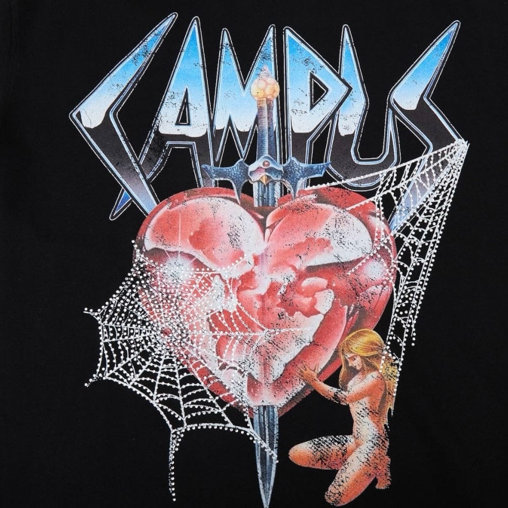 Campus Goods Broken Web Tee (Black) CG-H25-033