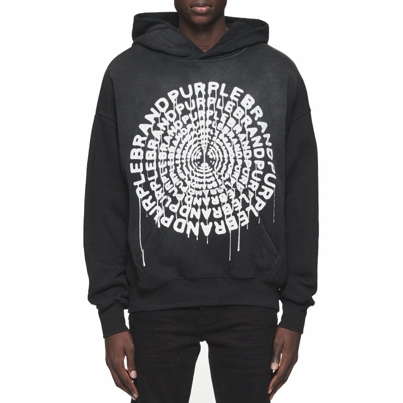 Purple Brand Concentric Hoodie (Black) P401-HBBC124