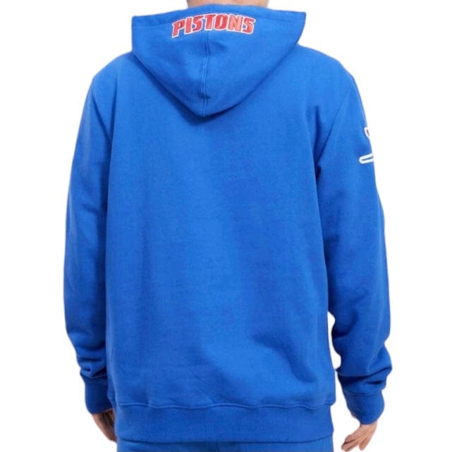 Pro Standard Detroit Piston Old English Fleece Pullover Hoodie (Royal Blue)