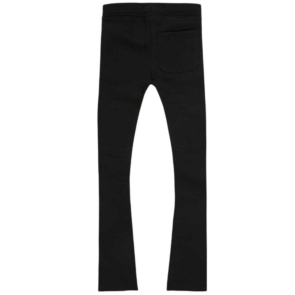 Kids See You In Paradise Tonal Stacked Sweatpants (Black) 8899LK