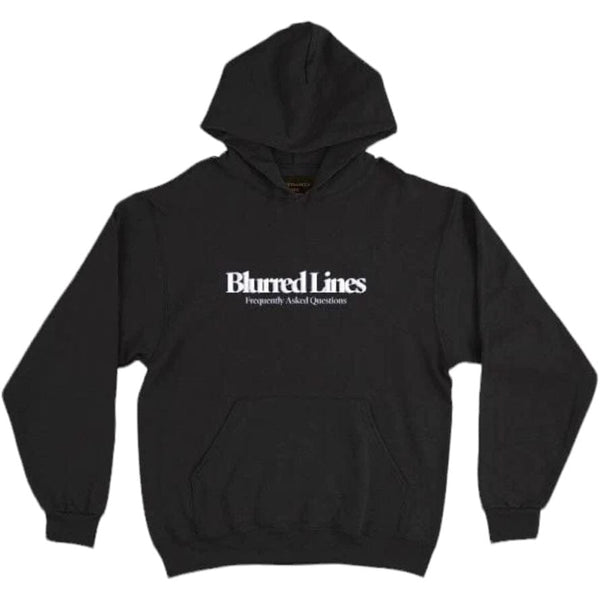Frequently Asked Questions Blurred Lines Hoodie (Black) 23-402HD
