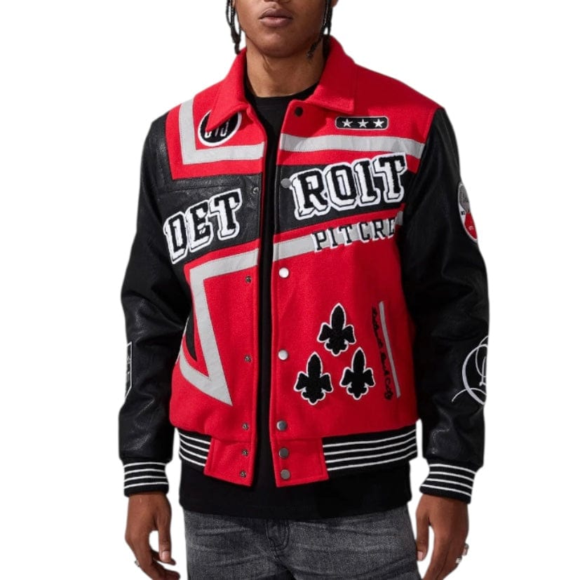 Jordan Craig Trackstar Varsity Jacket (Red) 91652