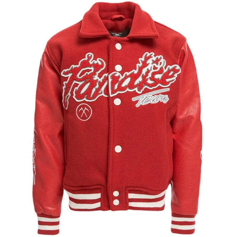 Boys Jordan Craig Paradise Tour Varsity Jacket (Red) 91632B