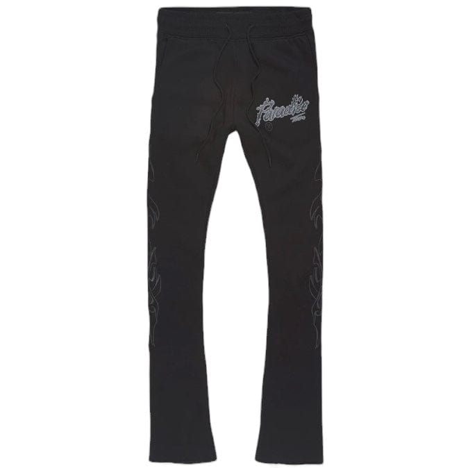 Jordan Craig Paradise Tour Stacked Sweatpants (Noir) 8241L