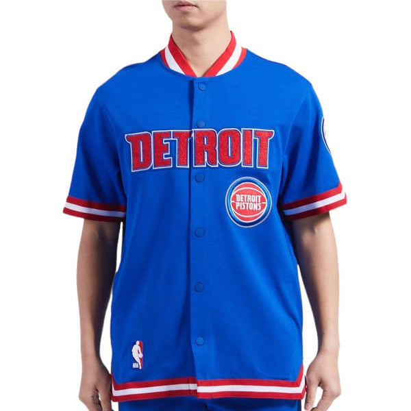 Pro Standard Detroit Pistons Classic Warm Up SS Jacket (Royal Blue/Red)