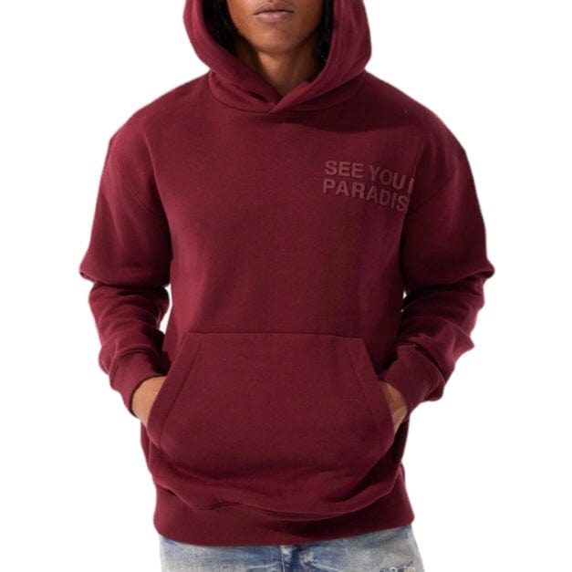 Jordan Craig Paradise Tonal Pullover Hoodie (Wine) 8862H