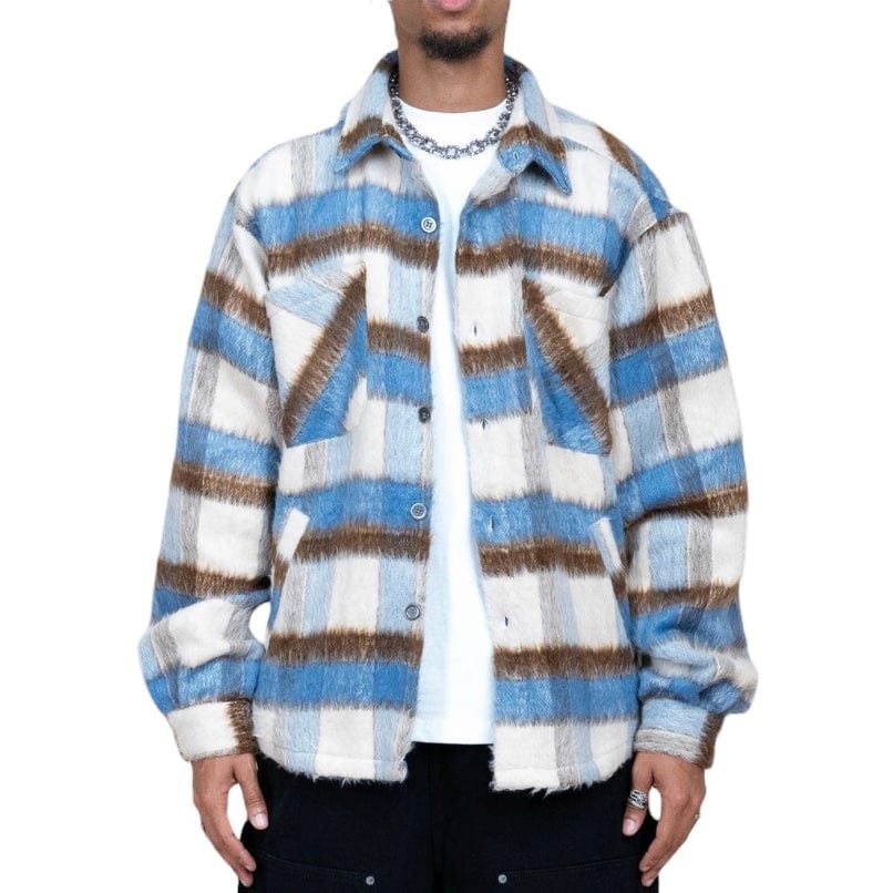 Eptm Side Slit Flannel (Blue/Brown) EP11684