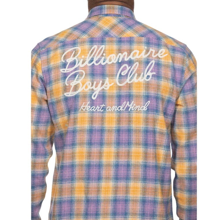 Billionaire Boys Club BB Heart And Mind LS Woven Shirt (Regal Orchid) 841-7600