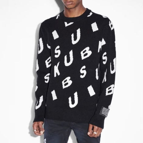 Ksubi Letters Knit Crewneck (Black) MFA23KW001