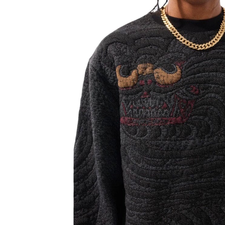 Jordan Craig Silk Road Crewneck Sweater (Black Dragon) 3974