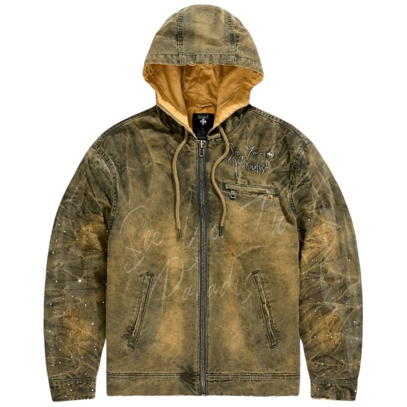 See You In Paradise Ashes to Ashes Hooded Work Jacket (Vintage Wheat) 91670