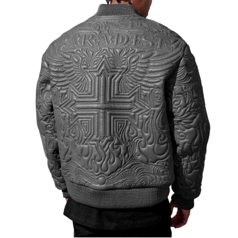 See You In Paradise Sinister Bomber Jacket (Charcoal) 91666