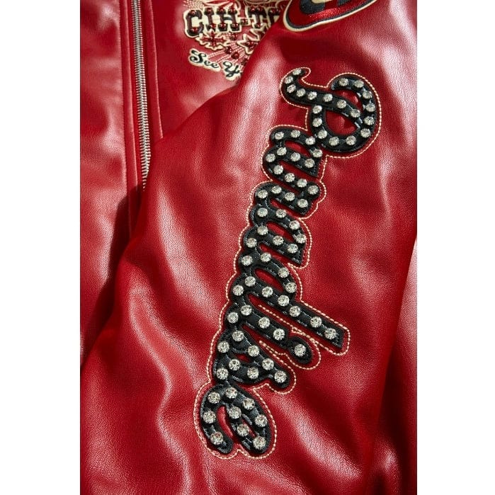 See You In Paradise Windy City Varsity Jacket (Red) 91747