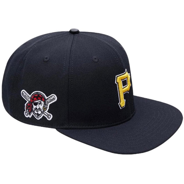 Pro Standard Pittsburgh Pirates Logo Snapback Hat (Black)