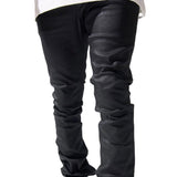 Serenede Caviar Wax Stacked Jean (Black) CWSJ-BLK