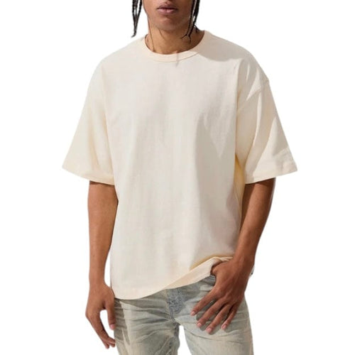 Jordan Craig Heavyweight Cropped Boxy T Shirt (Cream) 9205A