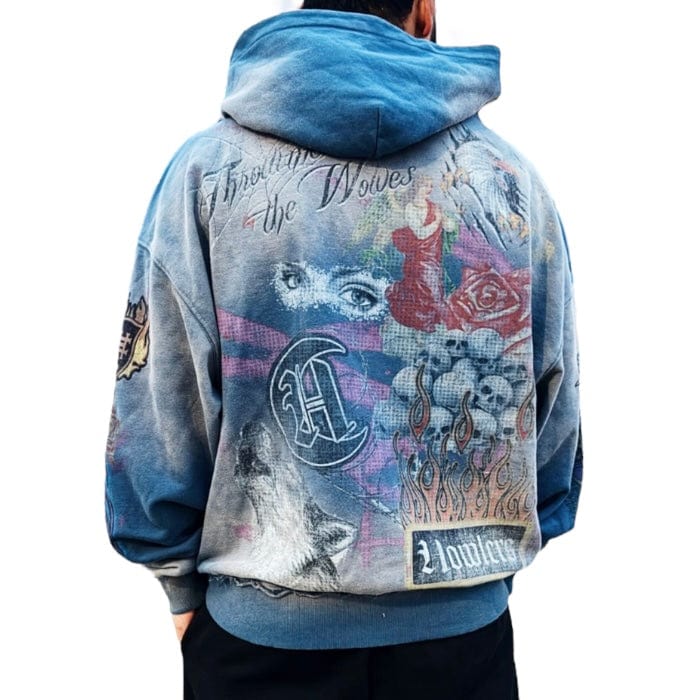 Howlers Club Night Magic Zip Hoodie (Navy Sun Fade)