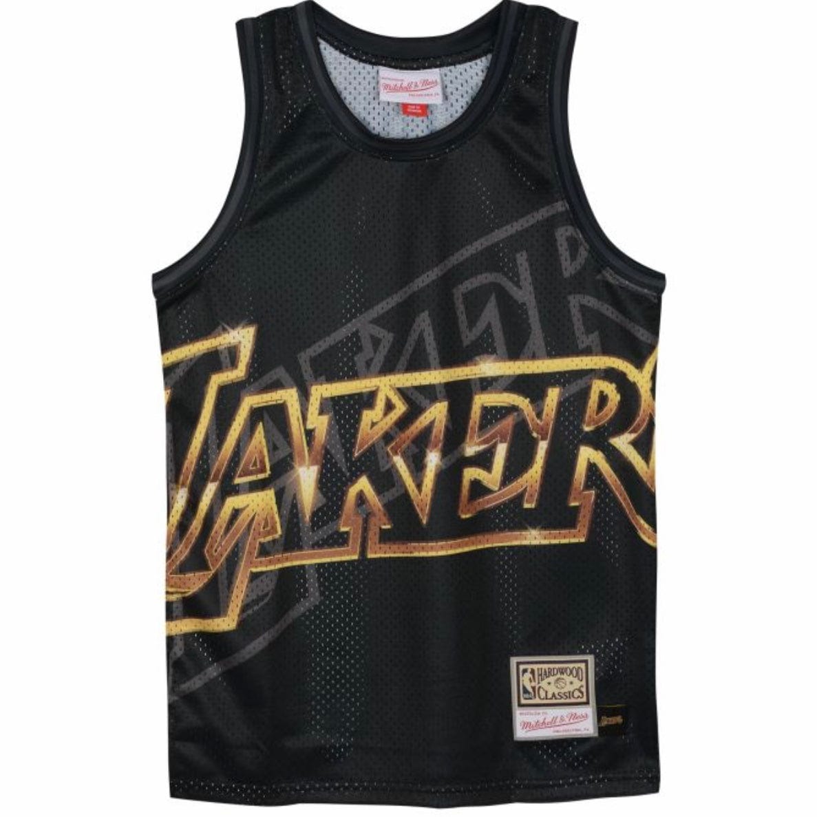 Youth Mitchell & Ness Big Face 4.0 Los Angeles Lakers Jersey (Black)