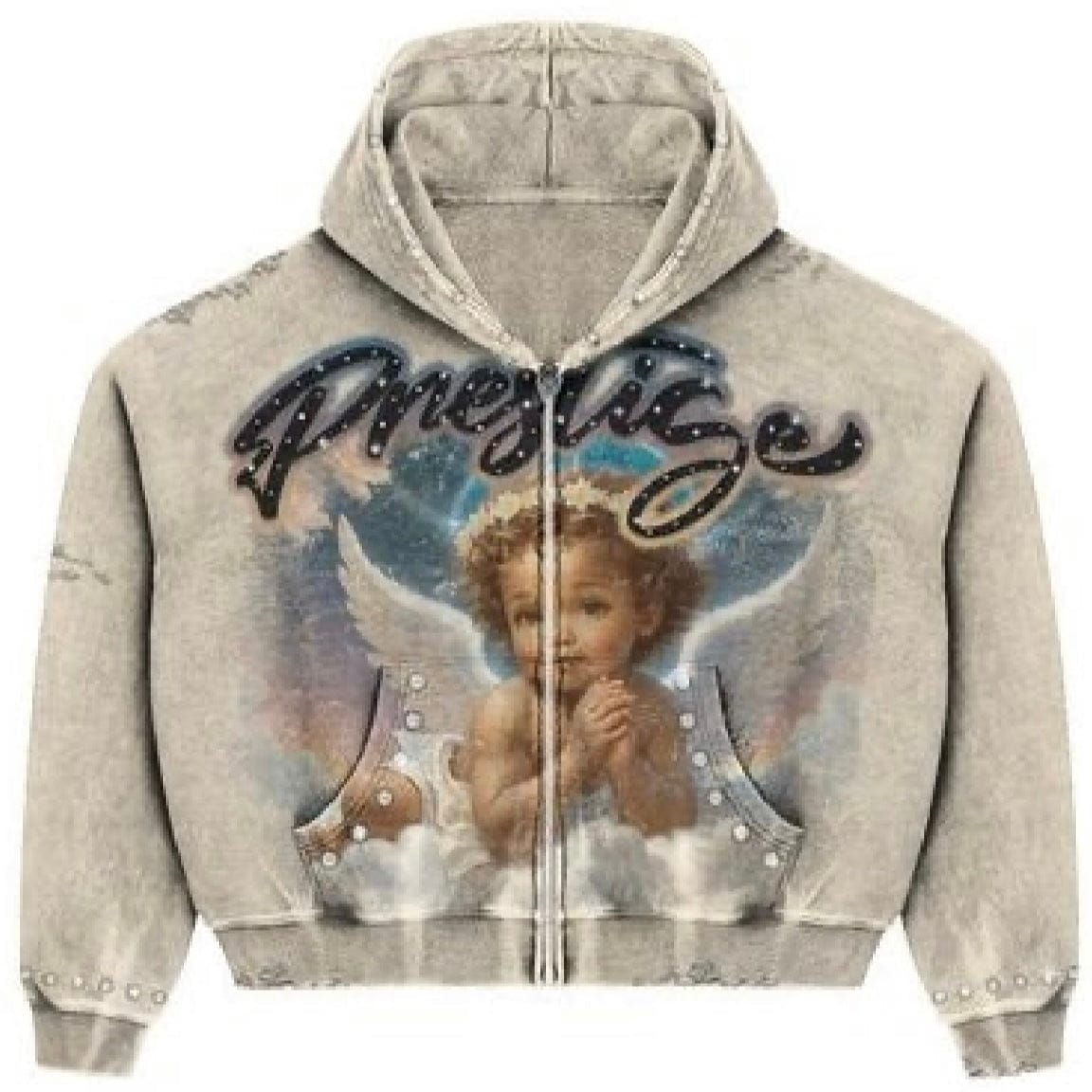 Prestige Collection Angel Hoodie (Cream/Blue)