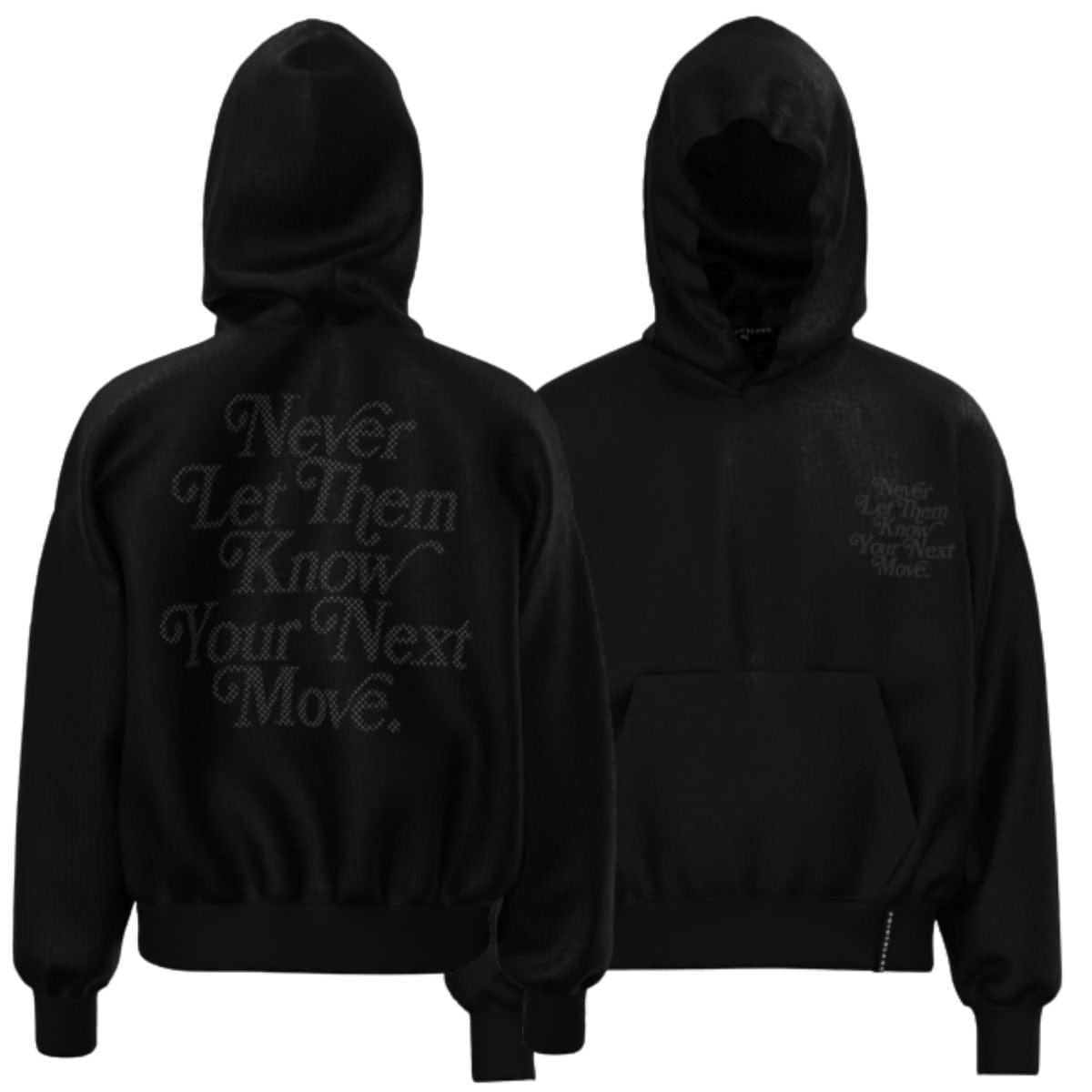 Point Blank Never Let Them Know Rhinestone Hoodie (Black) PBOC25JK_32