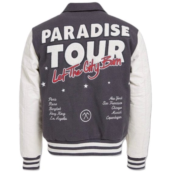 Jordan Craig Paradise Tour Varsity Jacket (Off Black) 91632