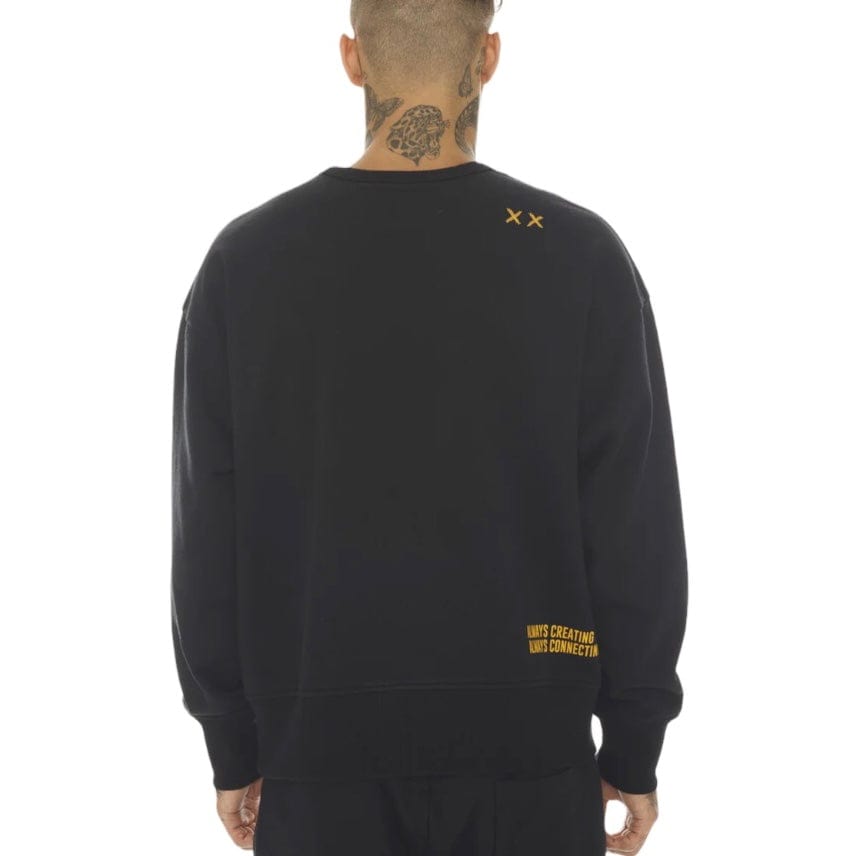 Cult Of Individuality Fleece Crewneck (Black) 622AC-FC24D