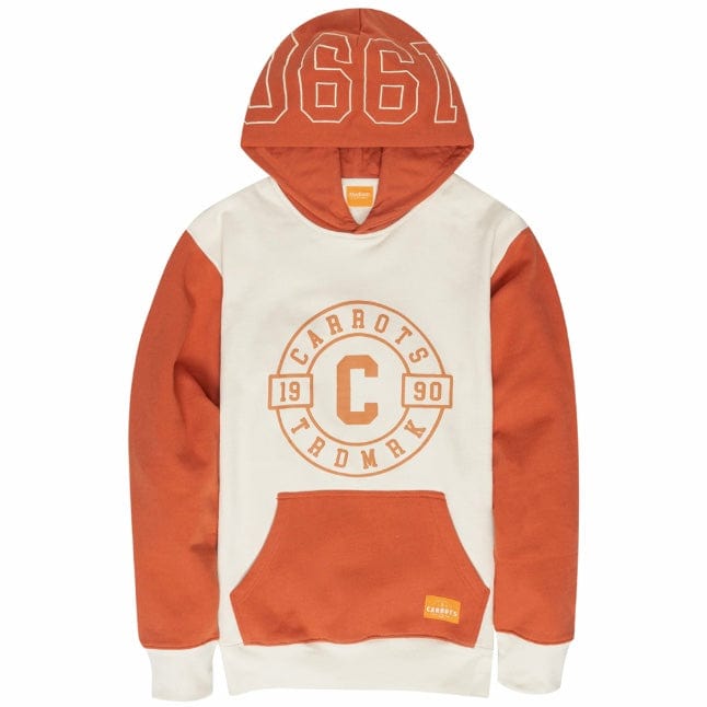 Carrots Established Color Block Hoodie (Cream/Orange)