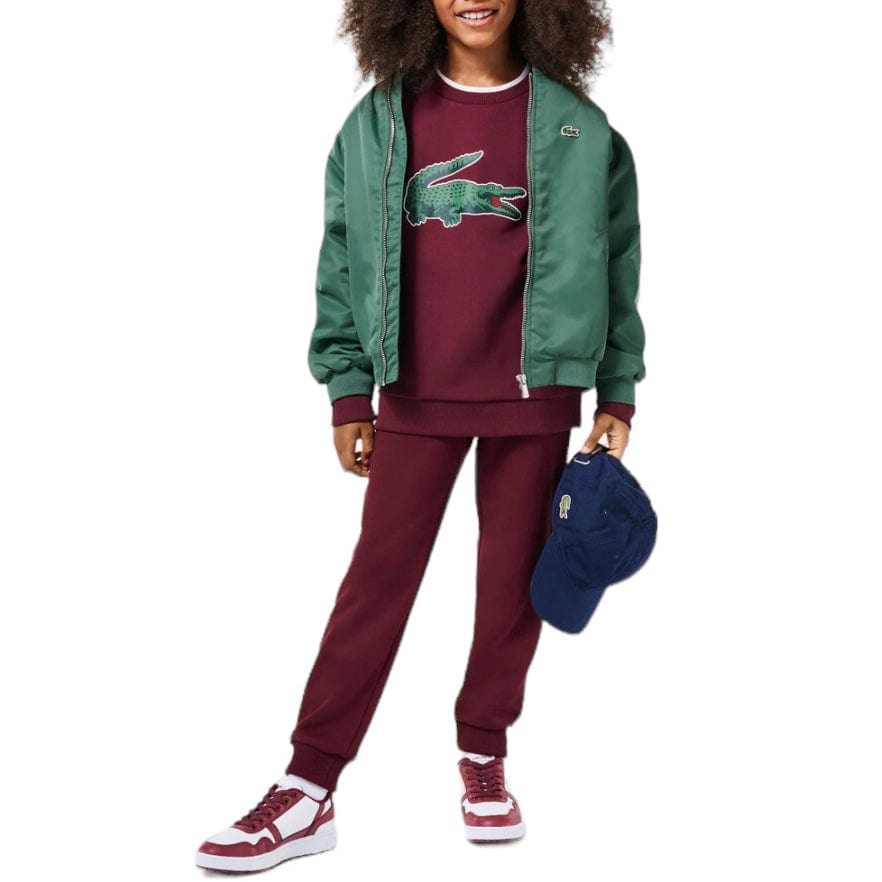 Kids Lacoste Signature Print Sweatshirt (Bordeaux) SJ1231-51