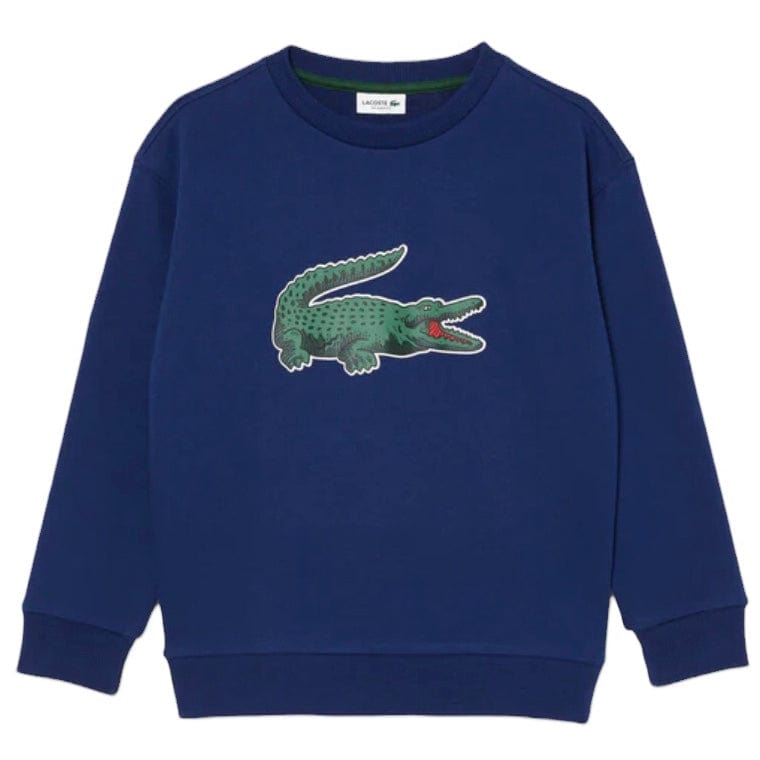 Kids Lacoste Signature Print Sweatshirt (Navy Blue) SJ1231-51