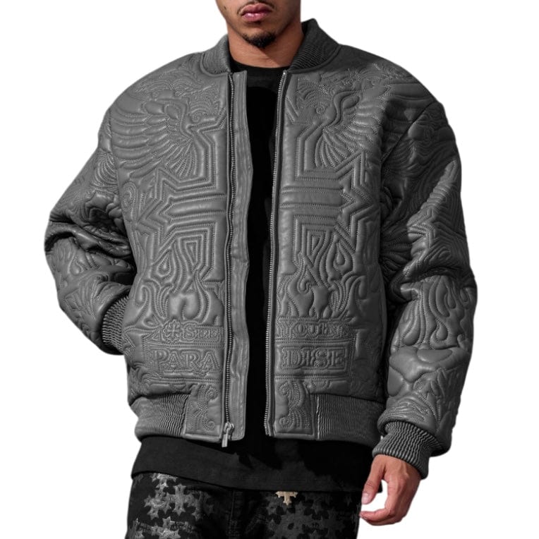 See You In Paradise Sinister Bomber Jacket (Charcoal) 91666