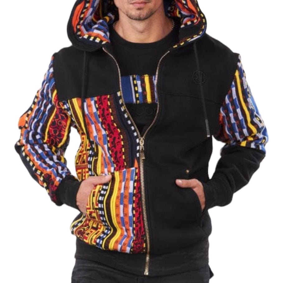 Coogi Brilliant Brights Fleece Zip Hoodie (Black) CG-KT-011