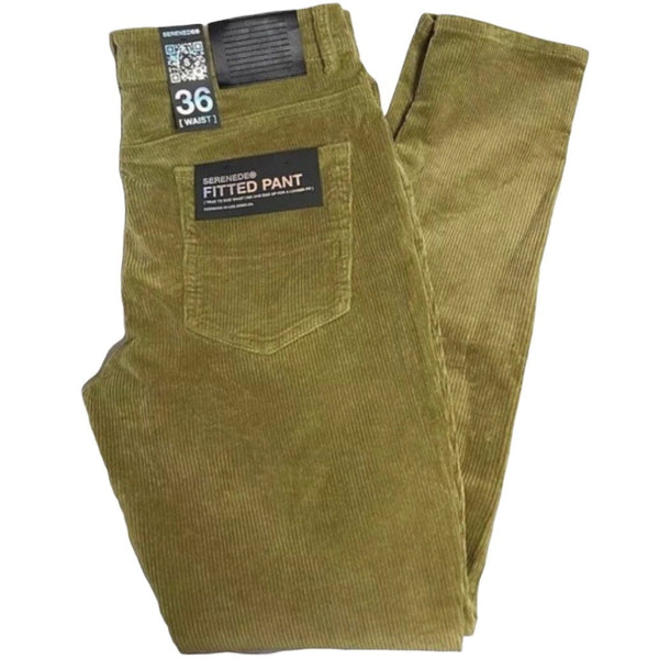 Serenede Olive Corduroy Pants (Olive)