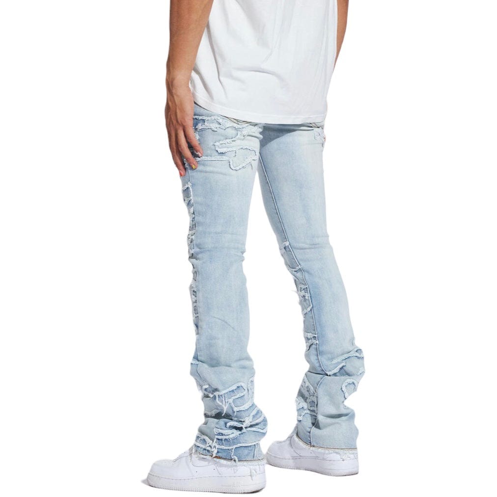 Crysp Raven Flare Denim (Light Blue Distress) CRYSPR241-0003