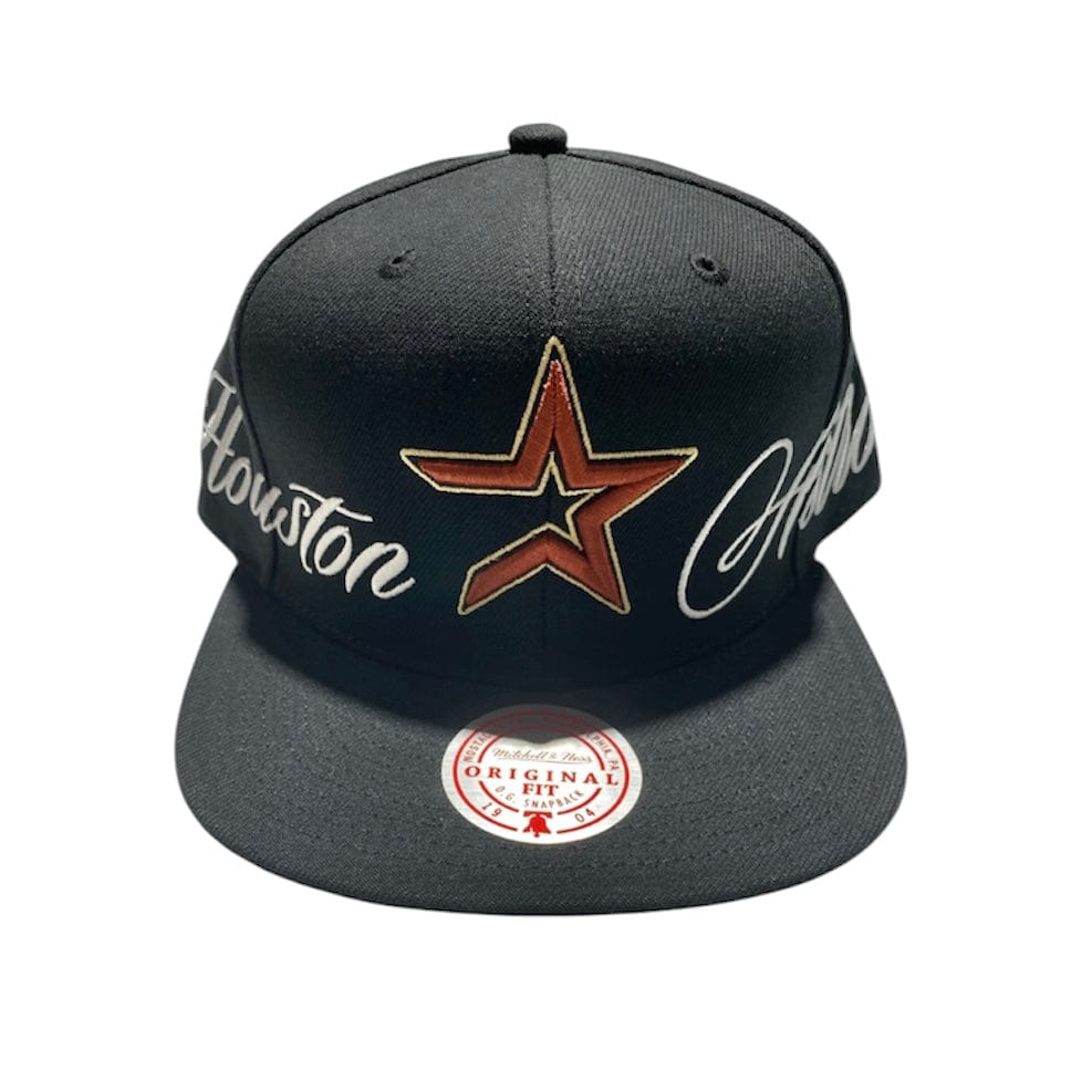 Mitchell & Ness MLB Houston Astros Just Don Lux Script Snapback (Black)