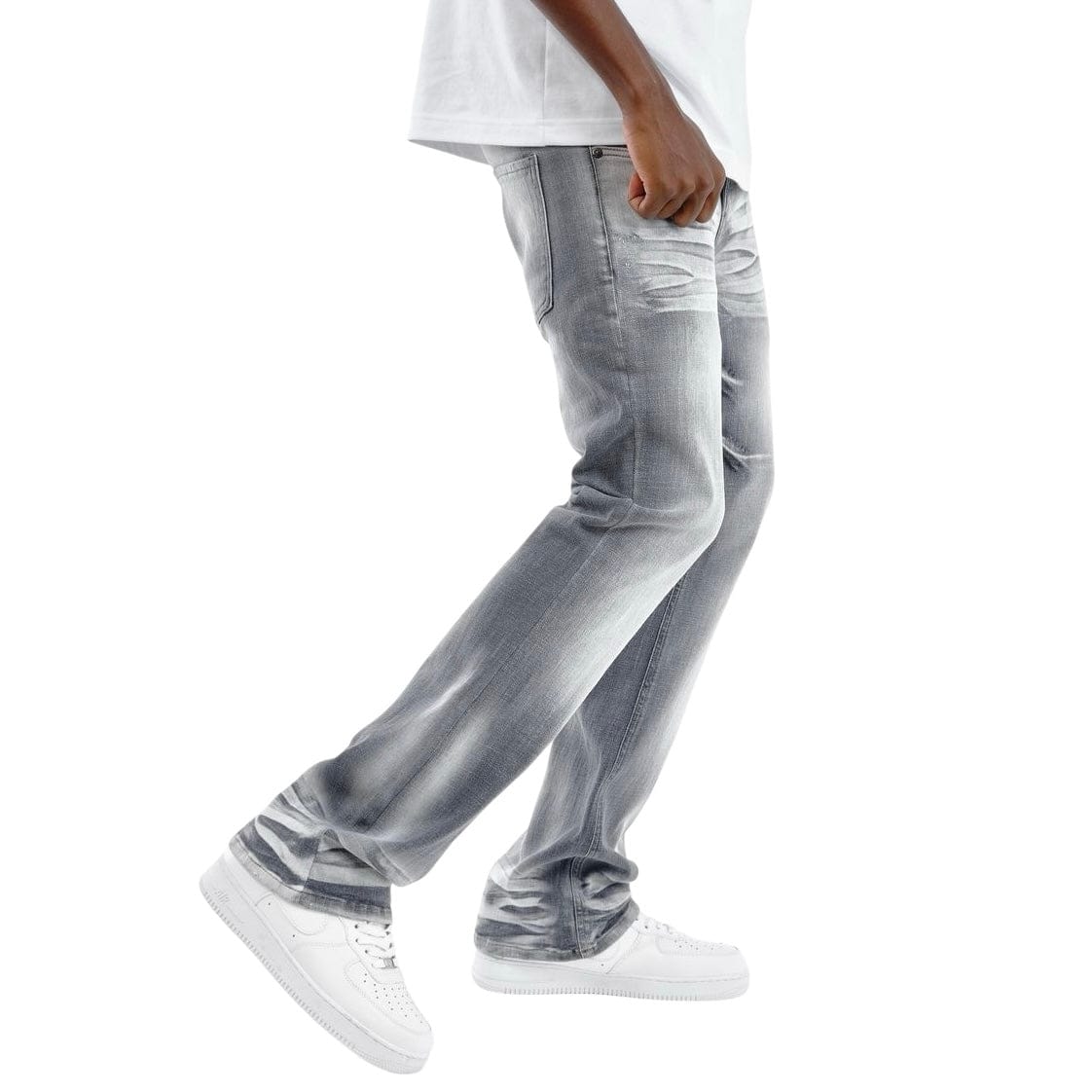 Copper Rivet Flare Fit Denim Jean (Gray) 533018-GY