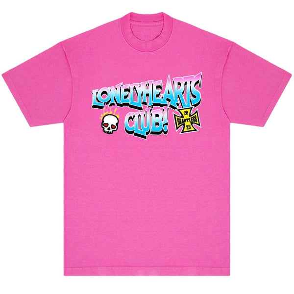 Lonely Hearts Club Heartless T Shirt (Garment Dye Neon Pink) SST0104
