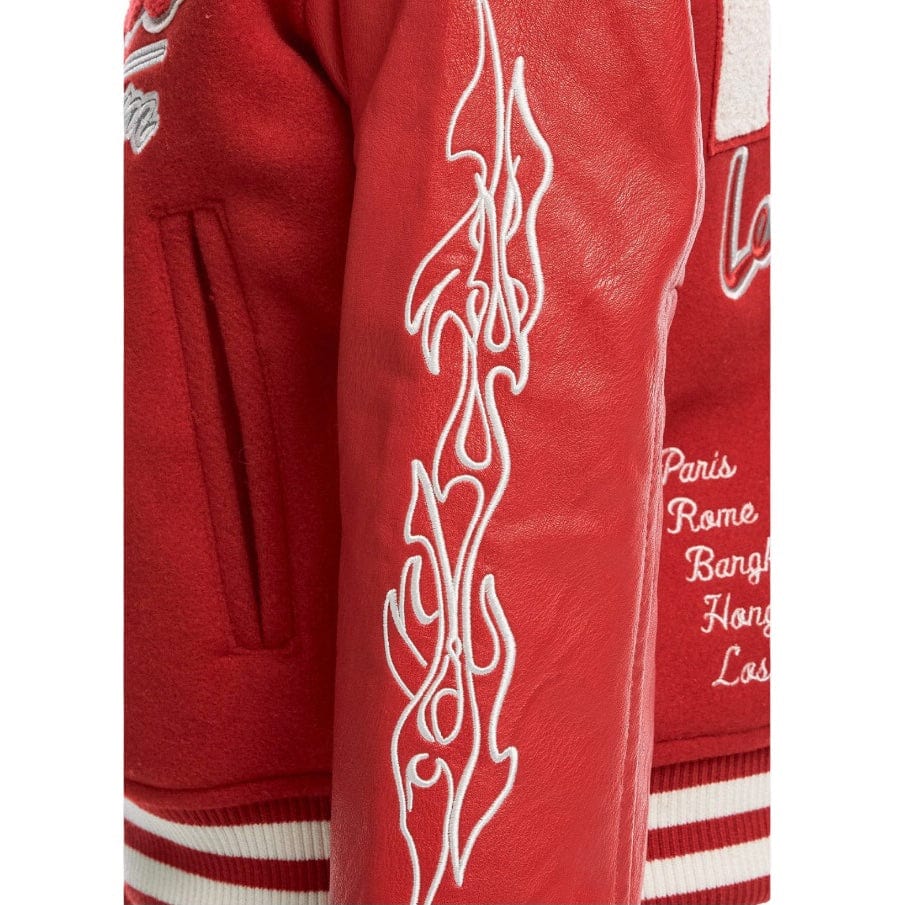 Boys Jordan Craig Paradise Tour Varsity Jacket (Red) 91632B