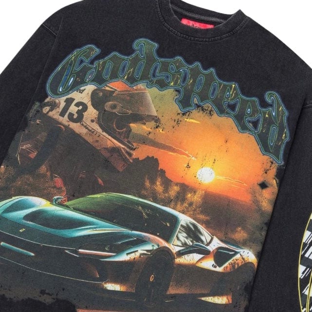 Godspeed Sunset Drift LS T-Shirt (Black Wash)