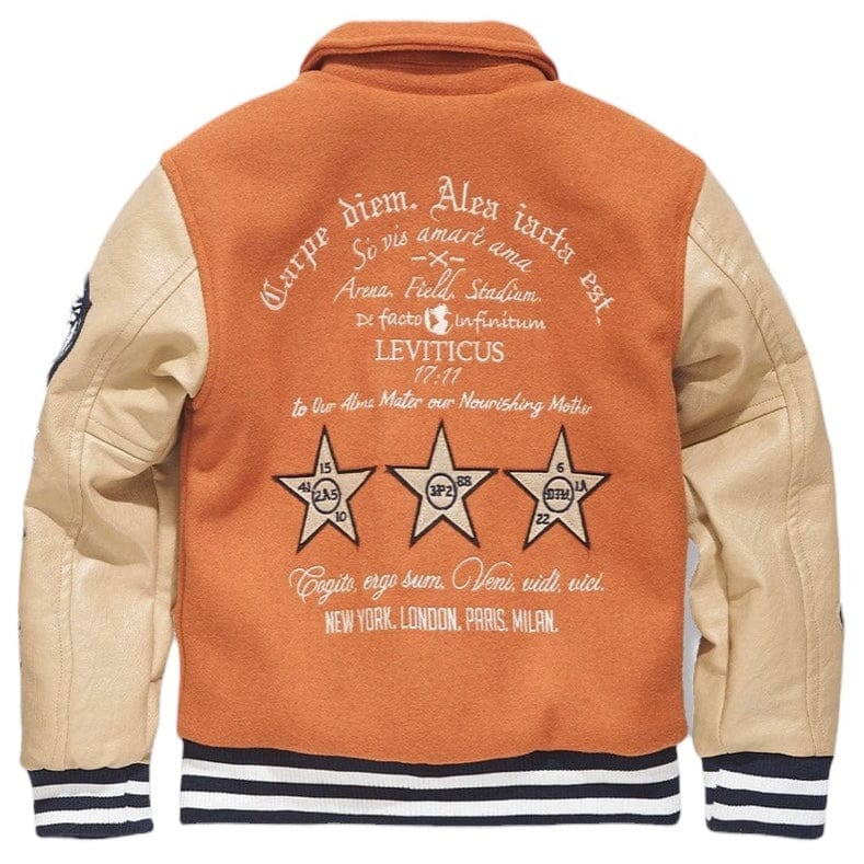 Kids Jordan Craig Carpe Diem Varsity Jacket (Burnt Orange) 91648K