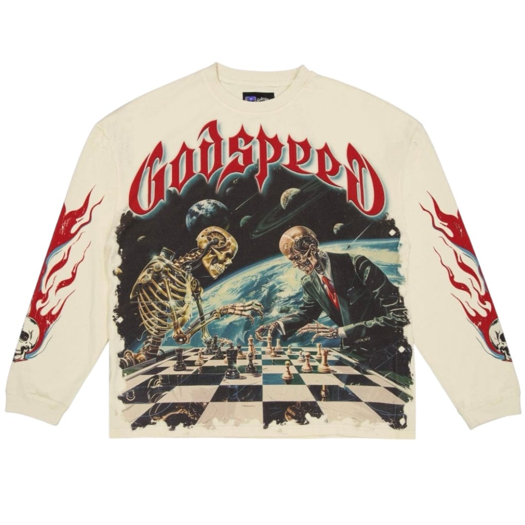 Godspeed Checkmate LS T Shirt (Bone)